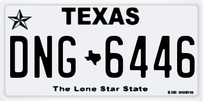 TX license plate DNG6446