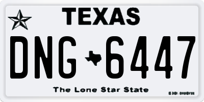 TX license plate DNG6447