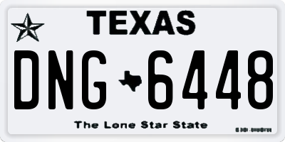TX license plate DNG6448