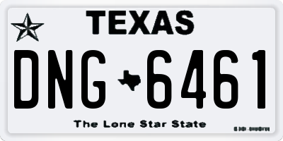 TX license plate DNG6461