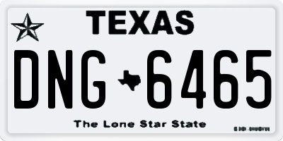 TX license plate DNG6465