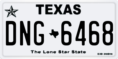 TX license plate DNG6468