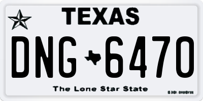 TX license plate DNG6470