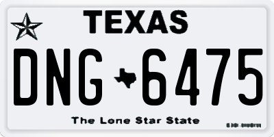 TX license plate DNG6475