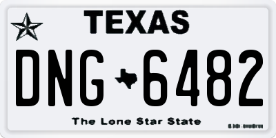 TX license plate DNG6482