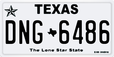 TX license plate DNG6486