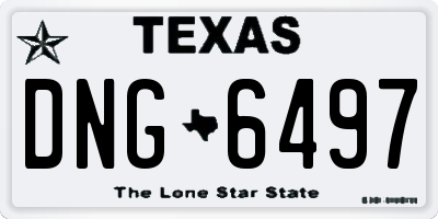 TX license plate DNG6497