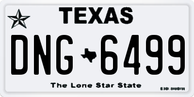 TX license plate DNG6499
