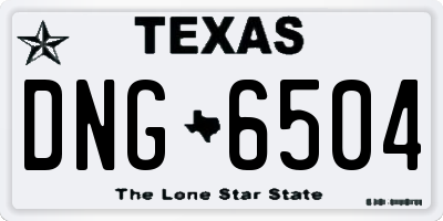 TX license plate DNG6504