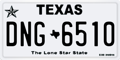 TX license plate DNG6510