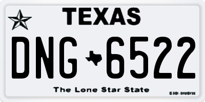 TX license plate DNG6522