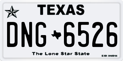 TX license plate DNG6526