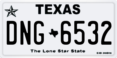 TX license plate DNG6532