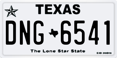 TX license plate DNG6541