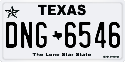 TX license plate DNG6546