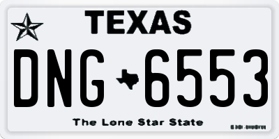TX license plate DNG6553