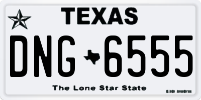 TX license plate DNG6555