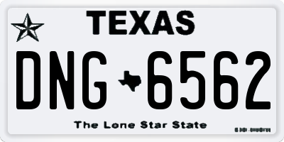 TX license plate DNG6562