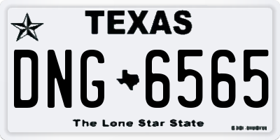 TX license plate DNG6565
