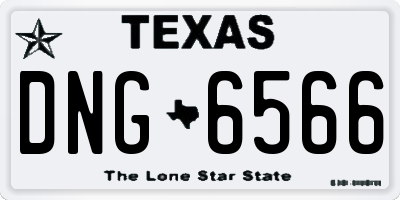 TX license plate DNG6566