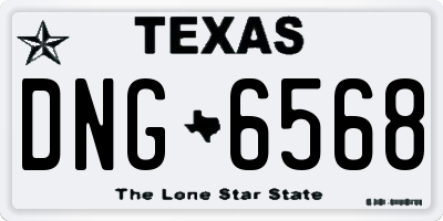 TX license plate DNG6568
