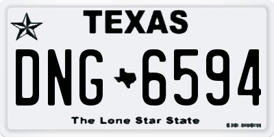TX license plate DNG6594