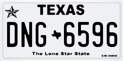 TX license plate DNG6596