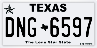 TX license plate DNG6597