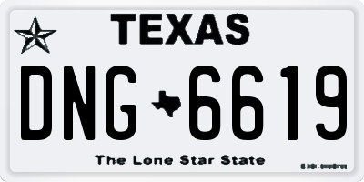 TX license plate DNG6619