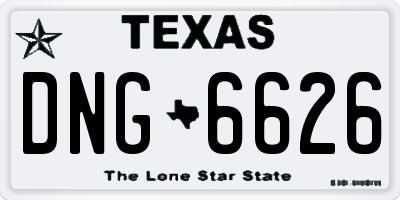 TX license plate DNG6626