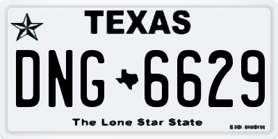 TX license plate DNG6629