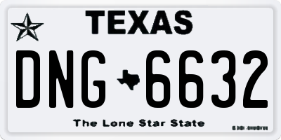 TX license plate DNG6632