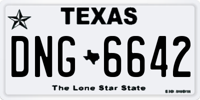 TX license plate DNG6642
