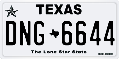 TX license plate DNG6644