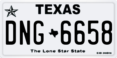 TX license plate DNG6658
