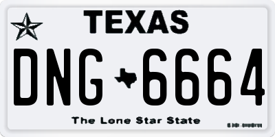 TX license plate DNG6664