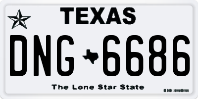 TX license plate DNG6686