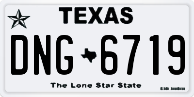 TX license plate DNG6719