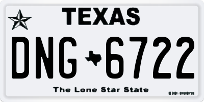 TX license plate DNG6722