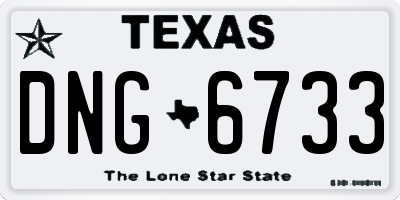 TX license plate DNG6733
