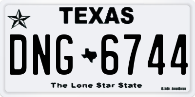 TX license plate DNG6744