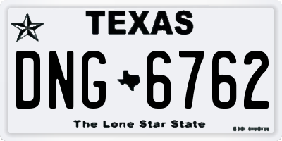 TX license plate DNG6762