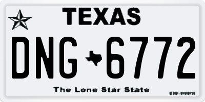 TX license plate DNG6772
