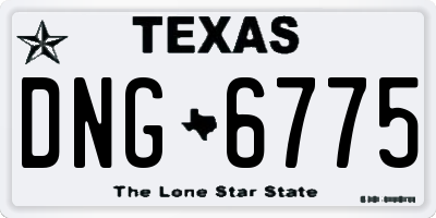 TX license plate DNG6775