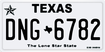 TX license plate DNG6782