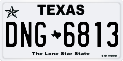 TX license plate DNG6813