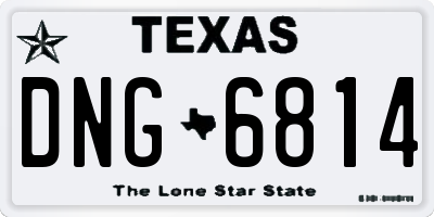 TX license plate DNG6814