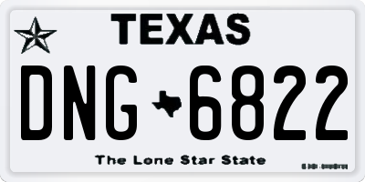 TX license plate DNG6822