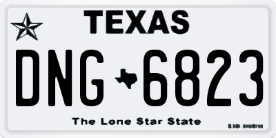 TX license plate DNG6823