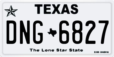 TX license plate DNG6827